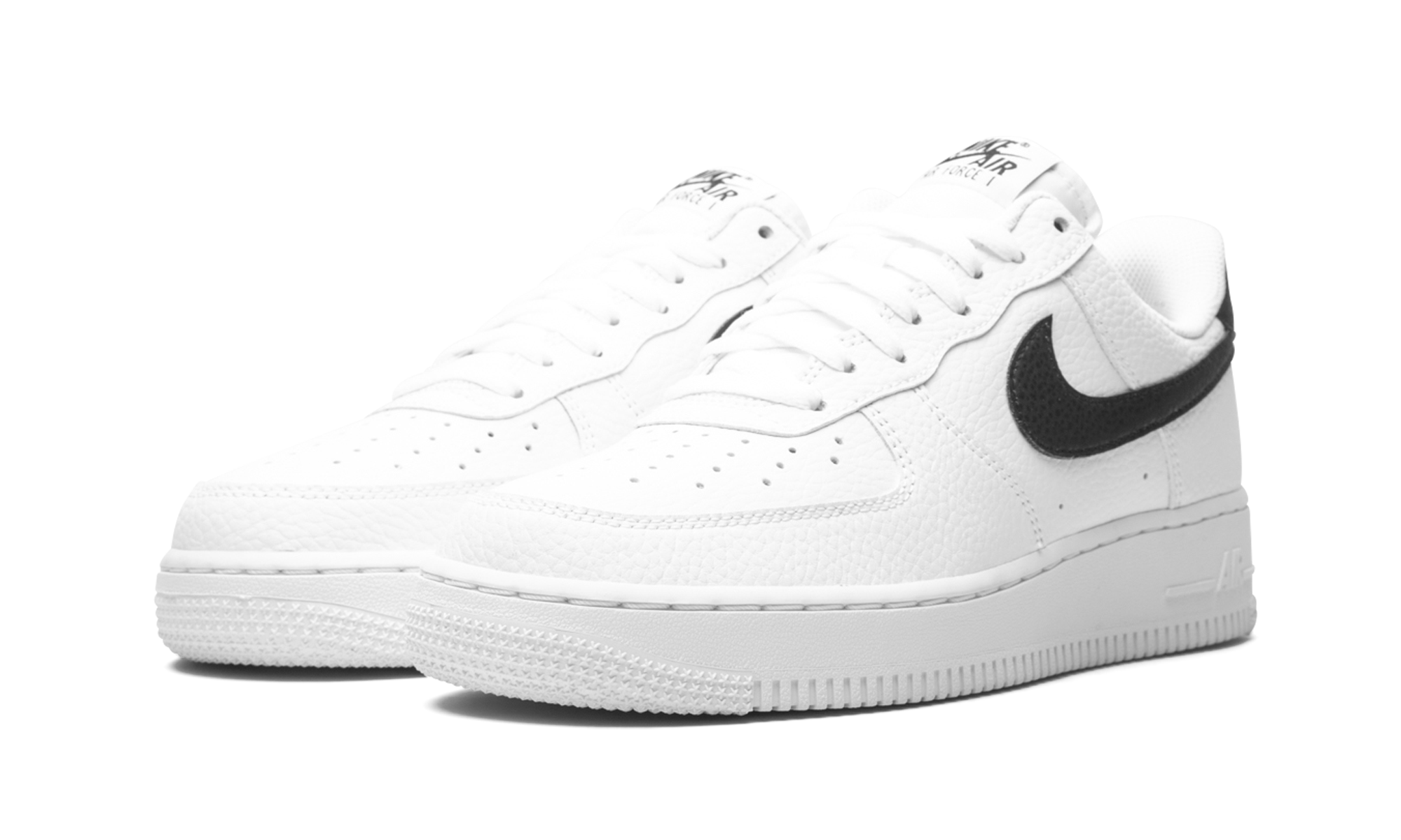 Nike Air Force 1 Low '07 White Black Pebbled Leather - resellguru.app