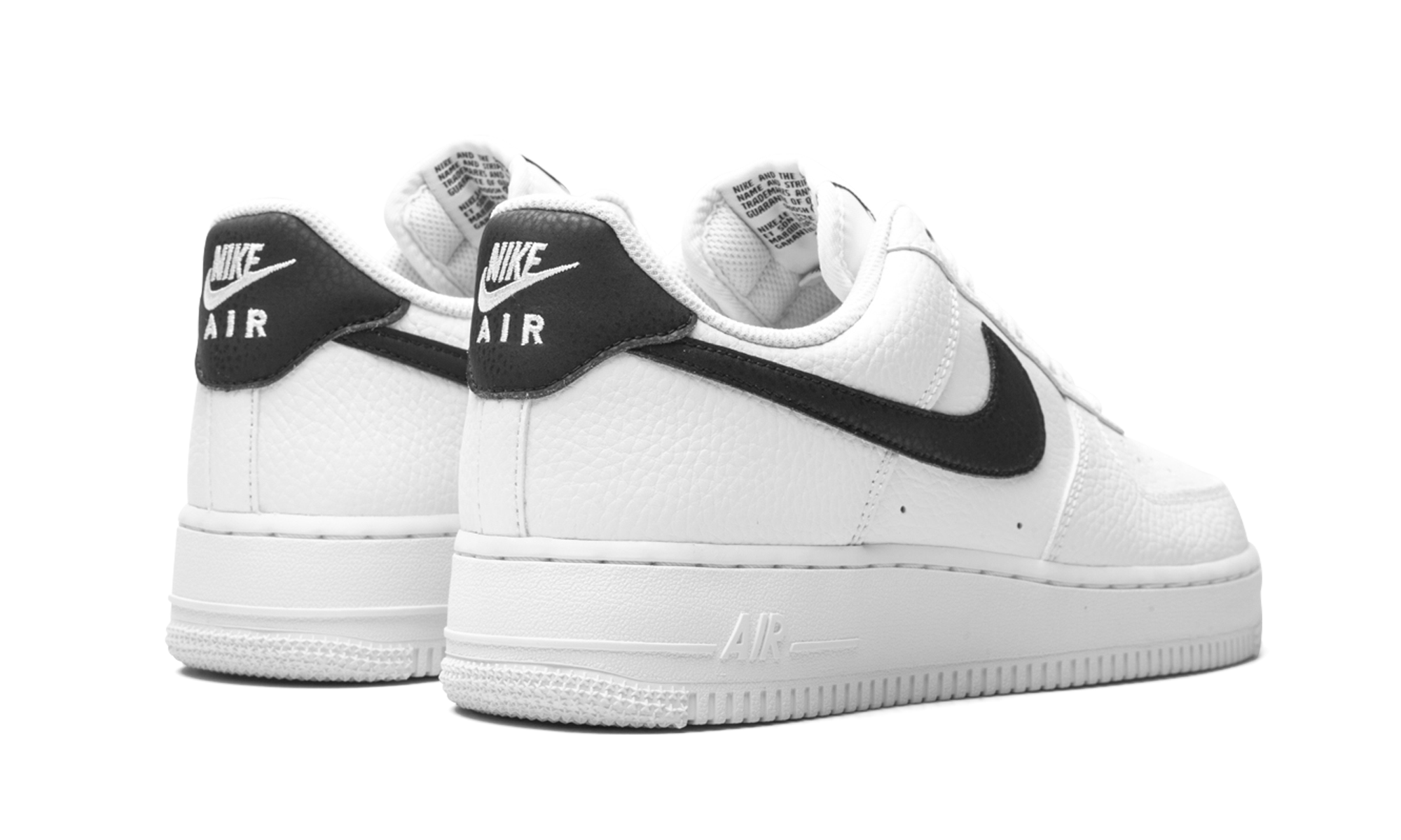 Nike Air Force 1 Low '07 White Black Pebbled Leather - resellguru.app