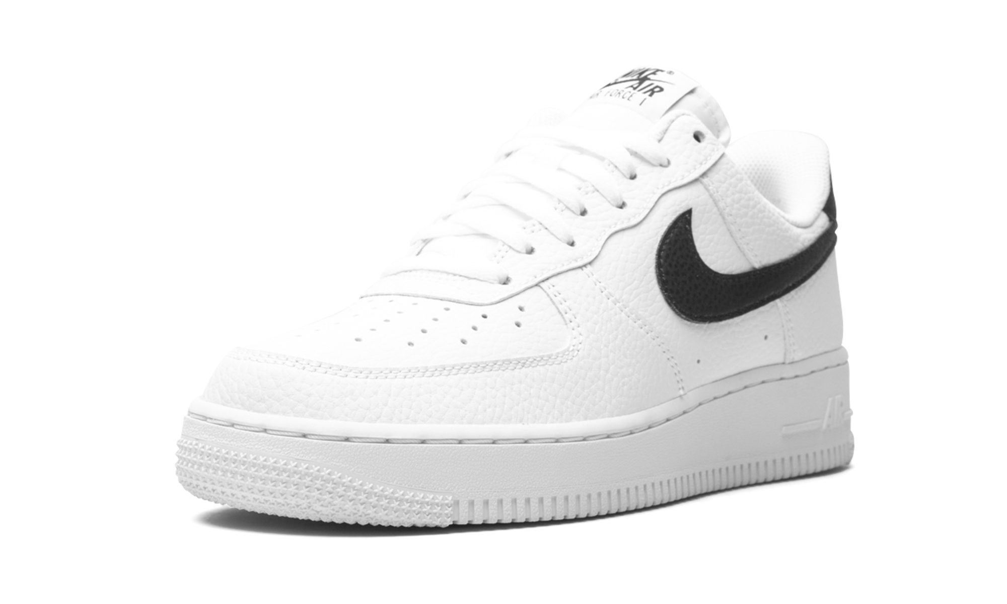 Nike Air Force 1 Low '07 White Black Pebbled Leather - resellguru.app