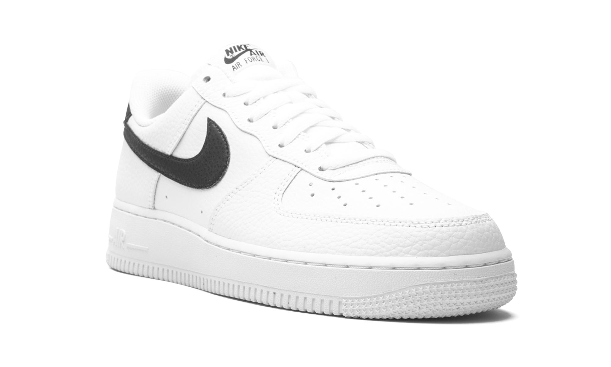 Nike Air Force 1 Low '07 White Black Pebbled Leather - resellguru.app