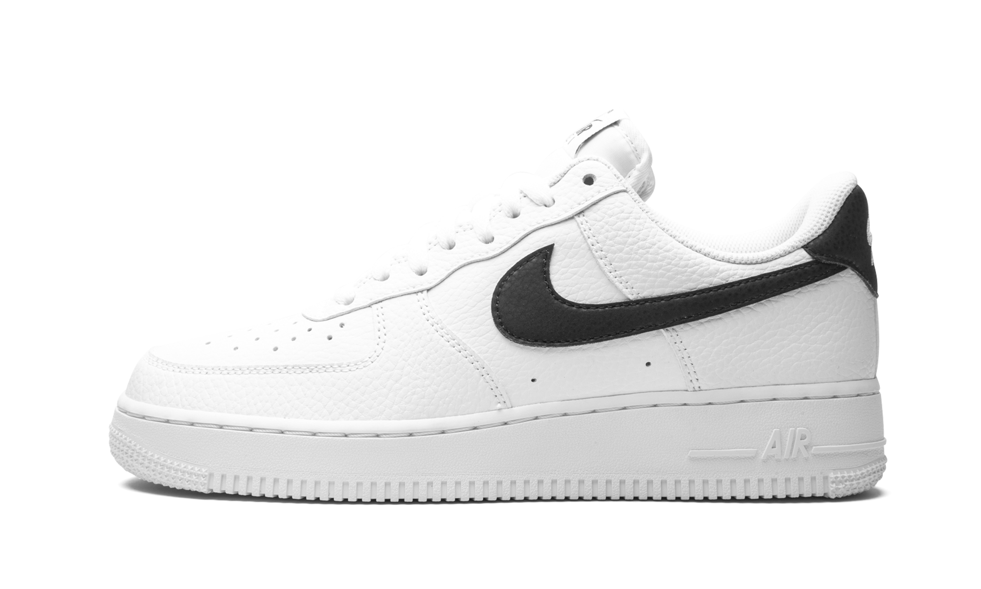 Nike Air Force 1 Low '07 White Black Pebbled Leather - resellguru.app