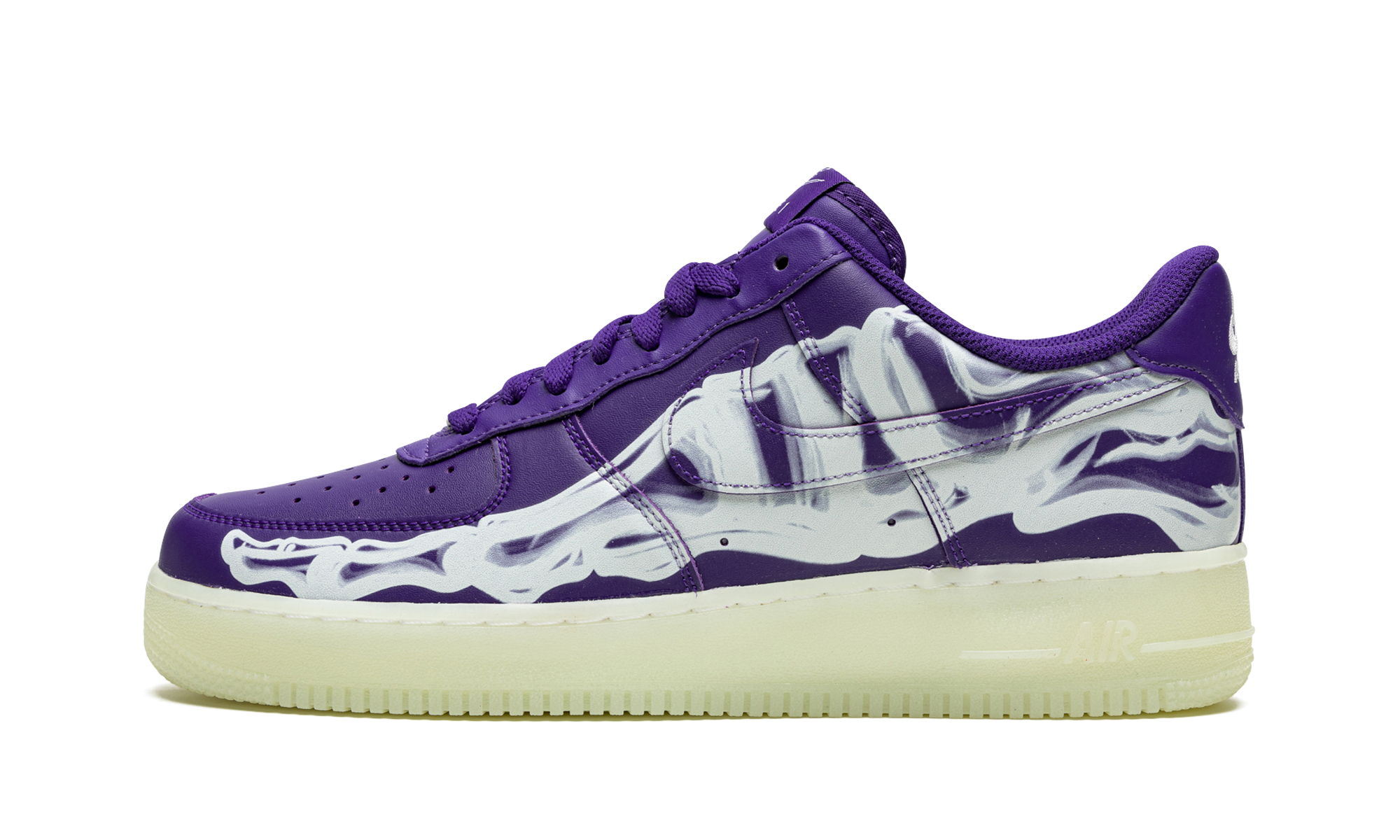 Nike Air Force 1 Low '07 QS Purple Skeleton Halloween (2021) - resellguru.app