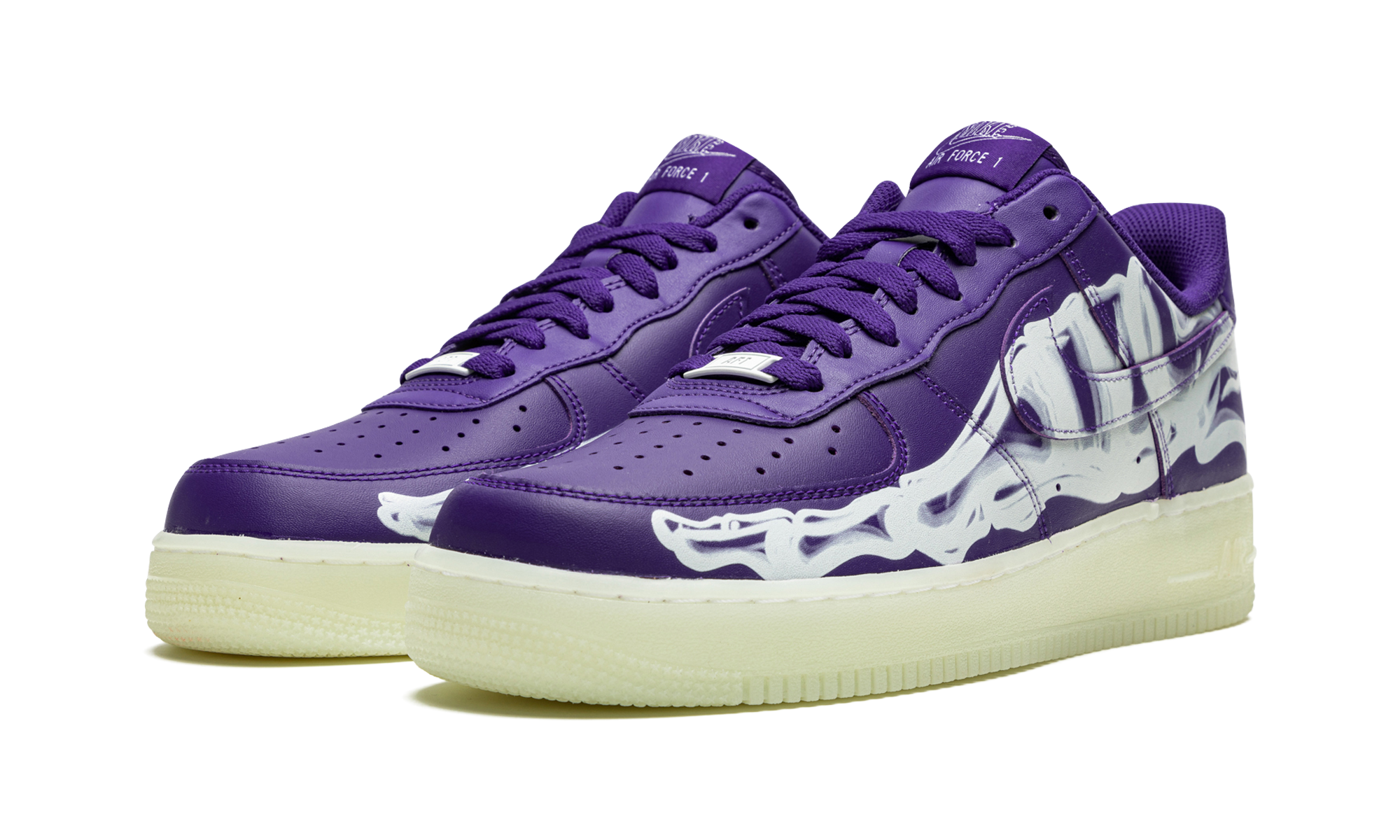 Nike Air Force 1 Low '07 QS Purple Skeleton Halloween (2021) - resellguru.app