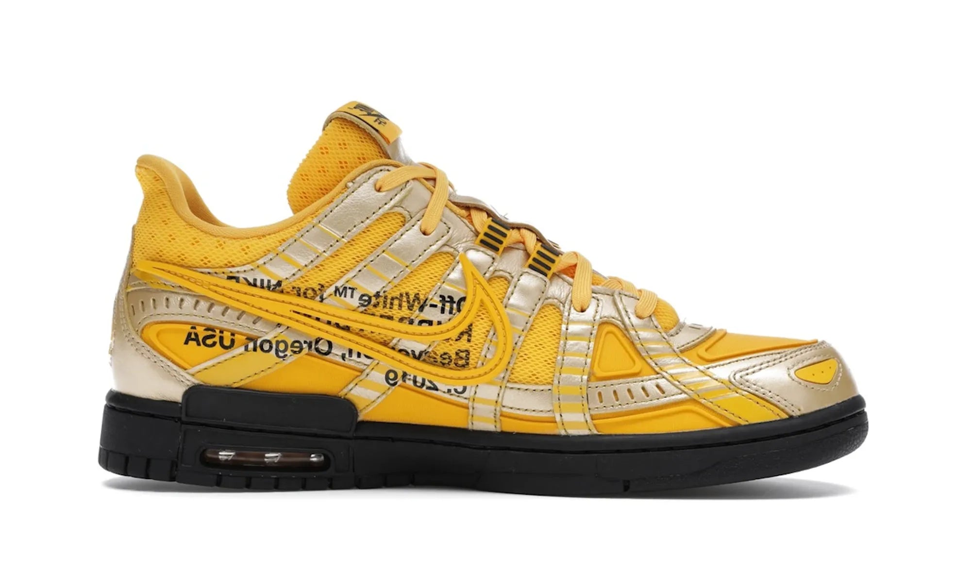 Nike Air Rubber Dunk Off-White University Gold - resellguru.app