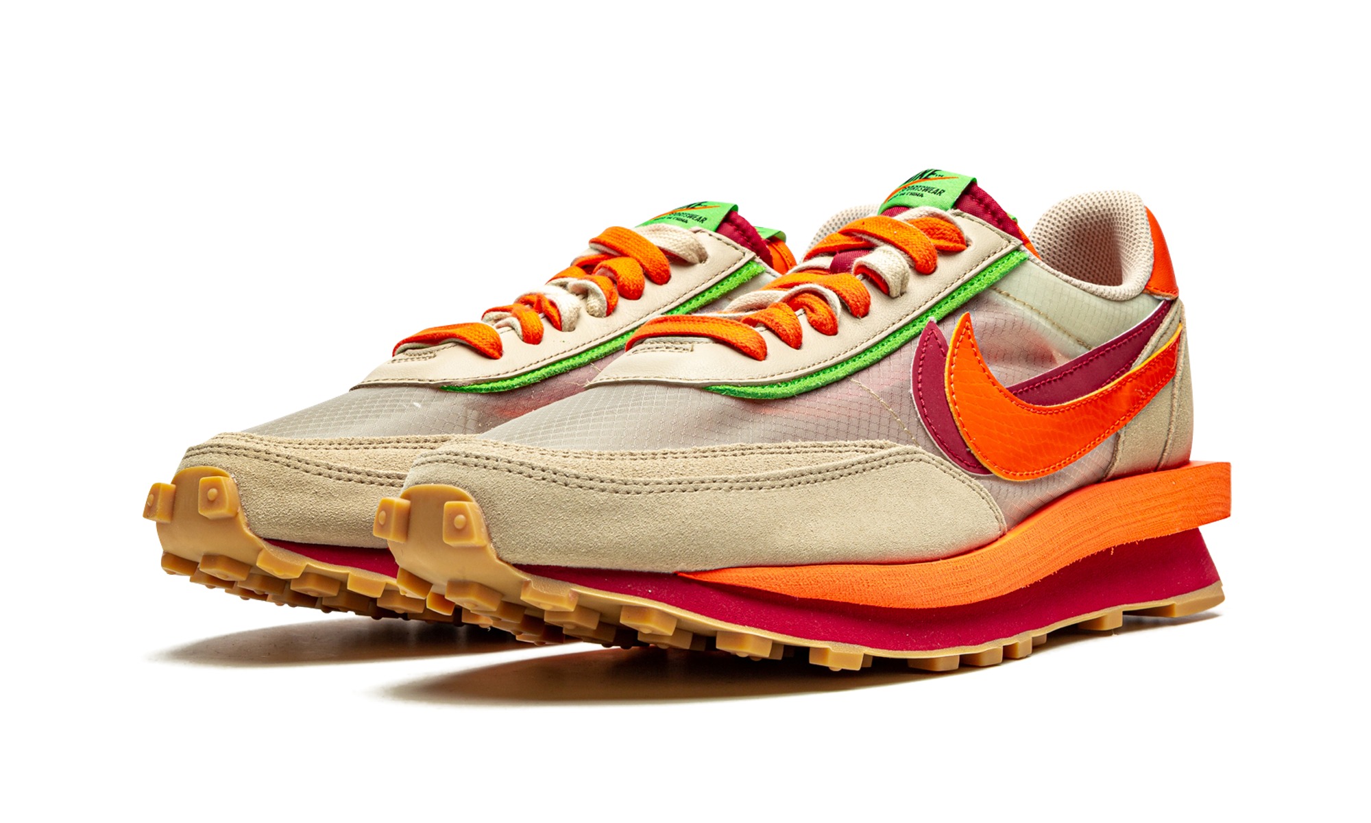 Nike LD Waffle sacai CLOT Kiss of Death Net Orange Blaze - resellguru.app