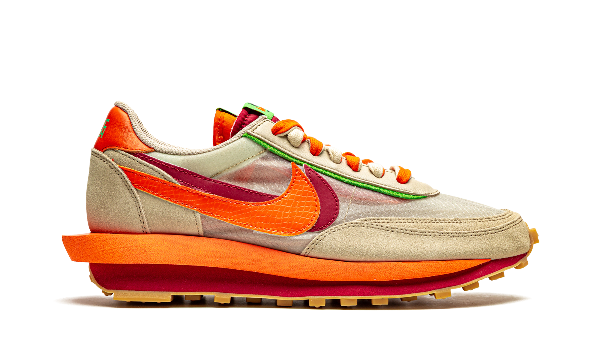 Nike LD Waffle sacai CLOT Kiss of Death Net Orange Blaze - resellguru.app