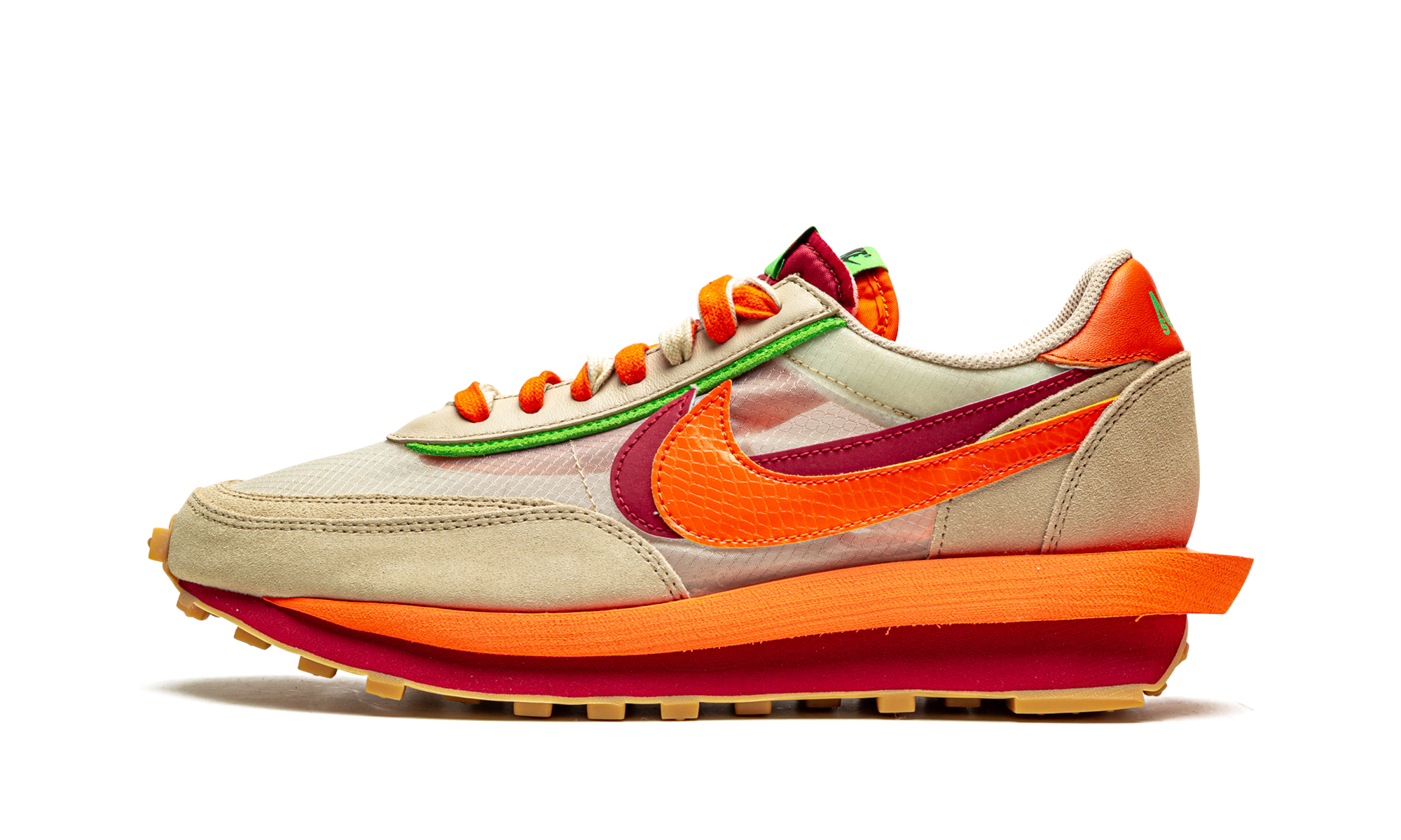 Nike LD Waffle sacai CLOT Kiss of Death Net Orange Blaze - resellguru.app