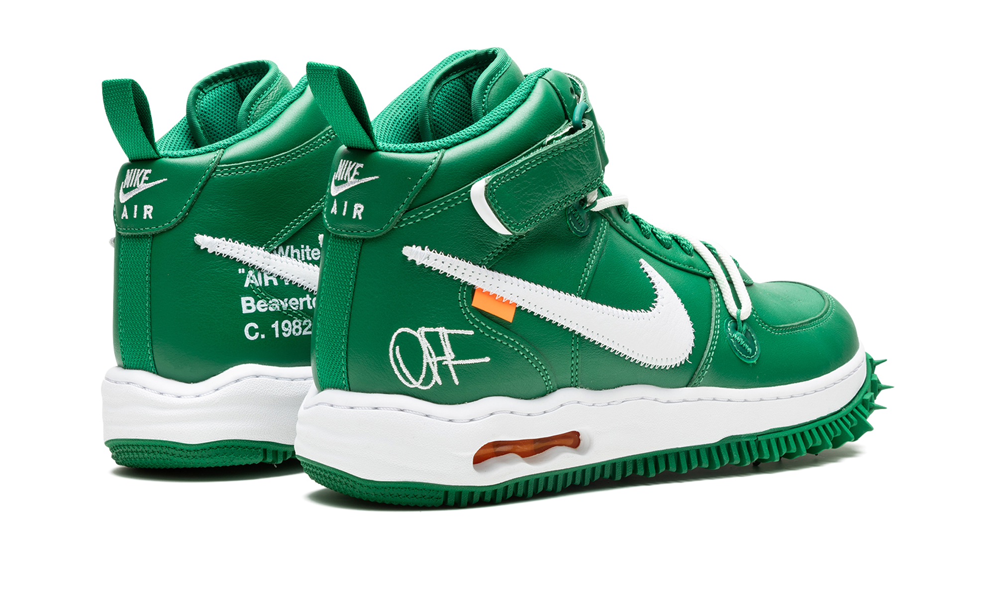 Nike Air Force 1 Mid Off-White Pine Green - resellguru.app