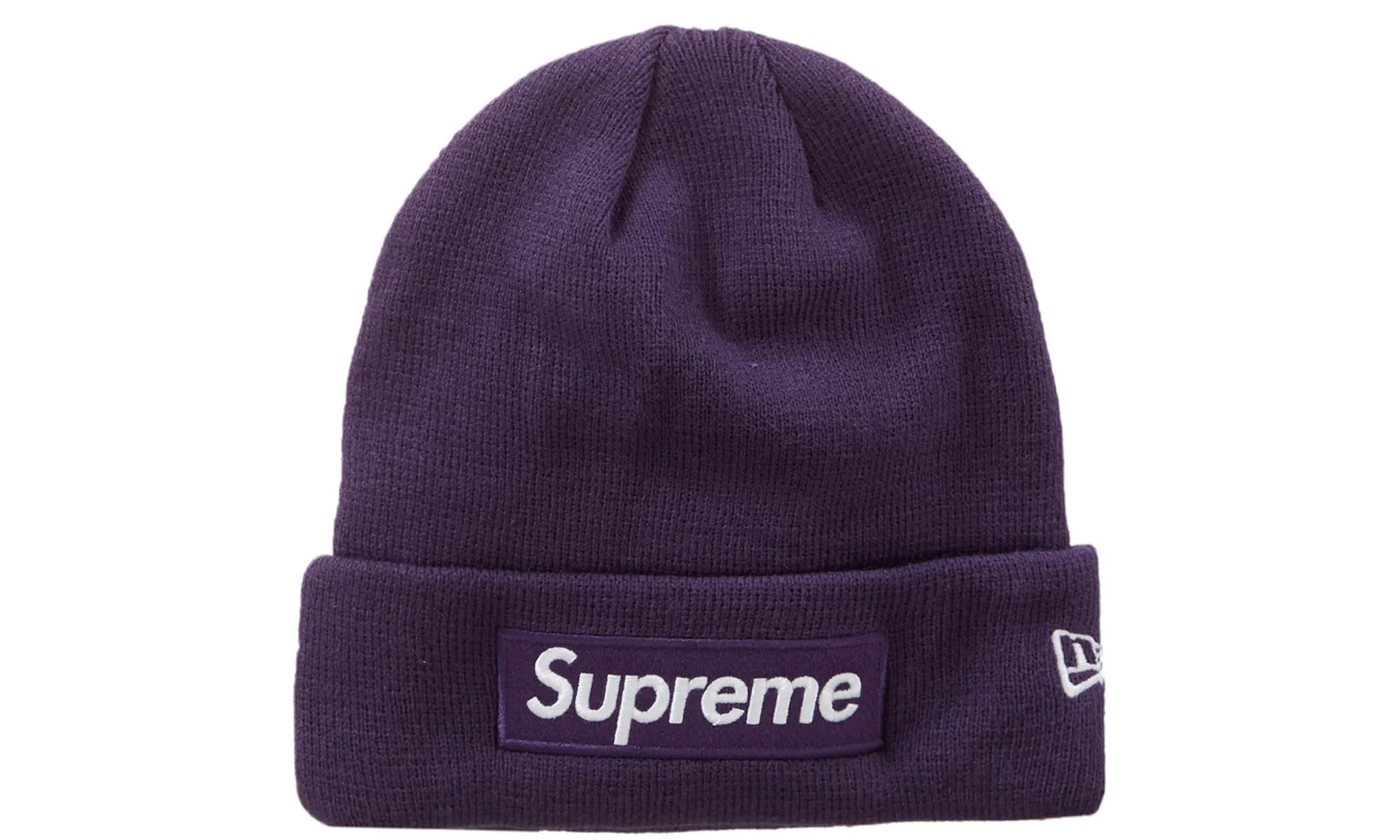 Supreme New Era Box Logo Beanie (FW23) Dark Purple - resellguru.app