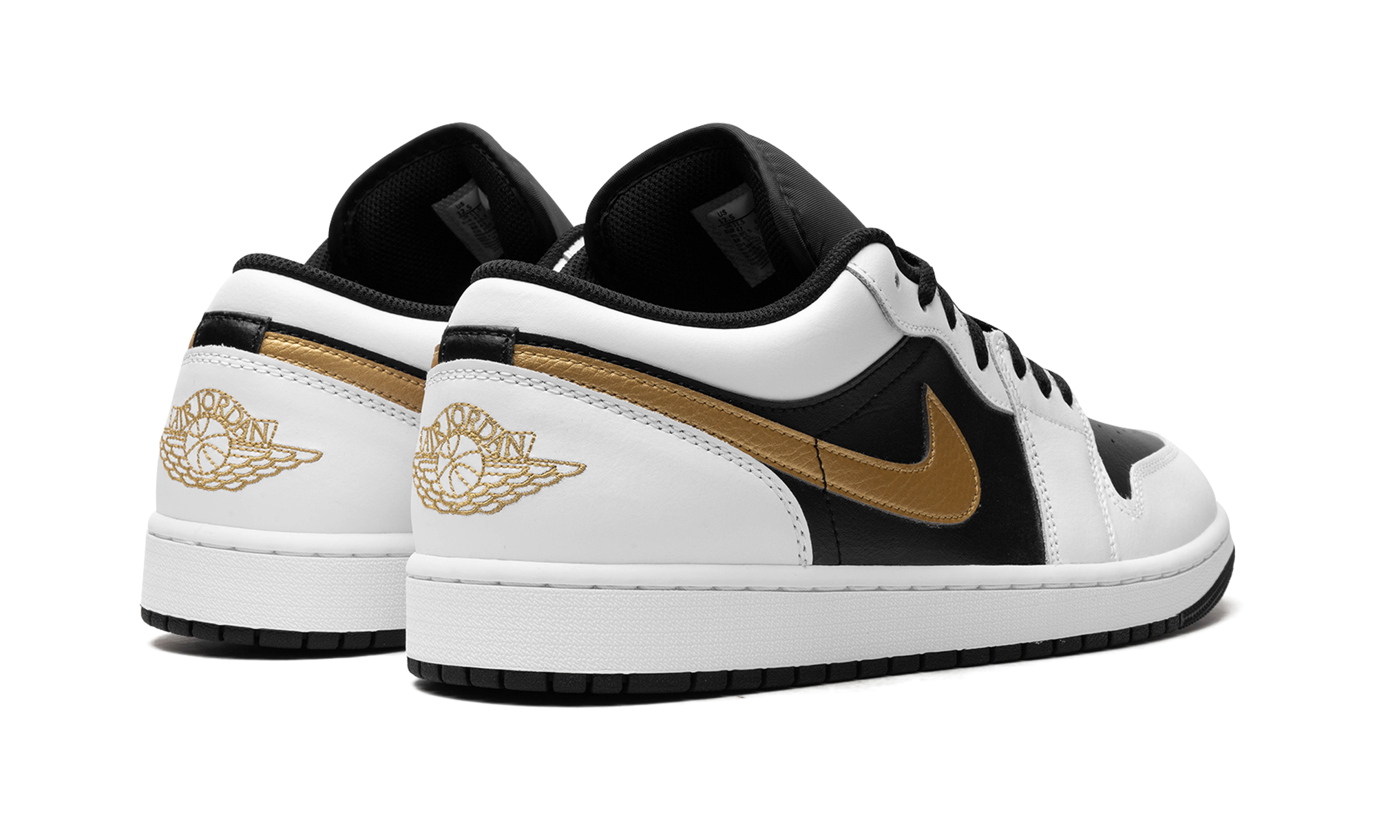 Air Jordan 1 Low White Black Metallic Gold Swoosh - resellguru.app