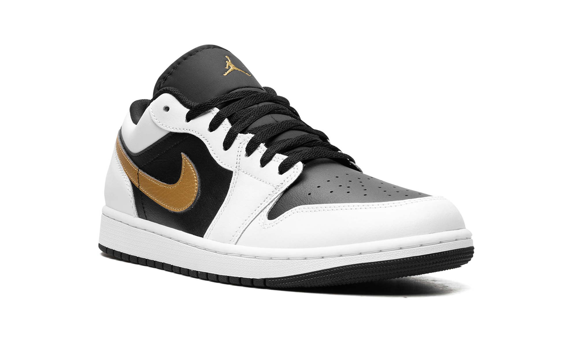 Air Jordan 1 Low White Black Metallic Gold Swoosh - resellguru.app