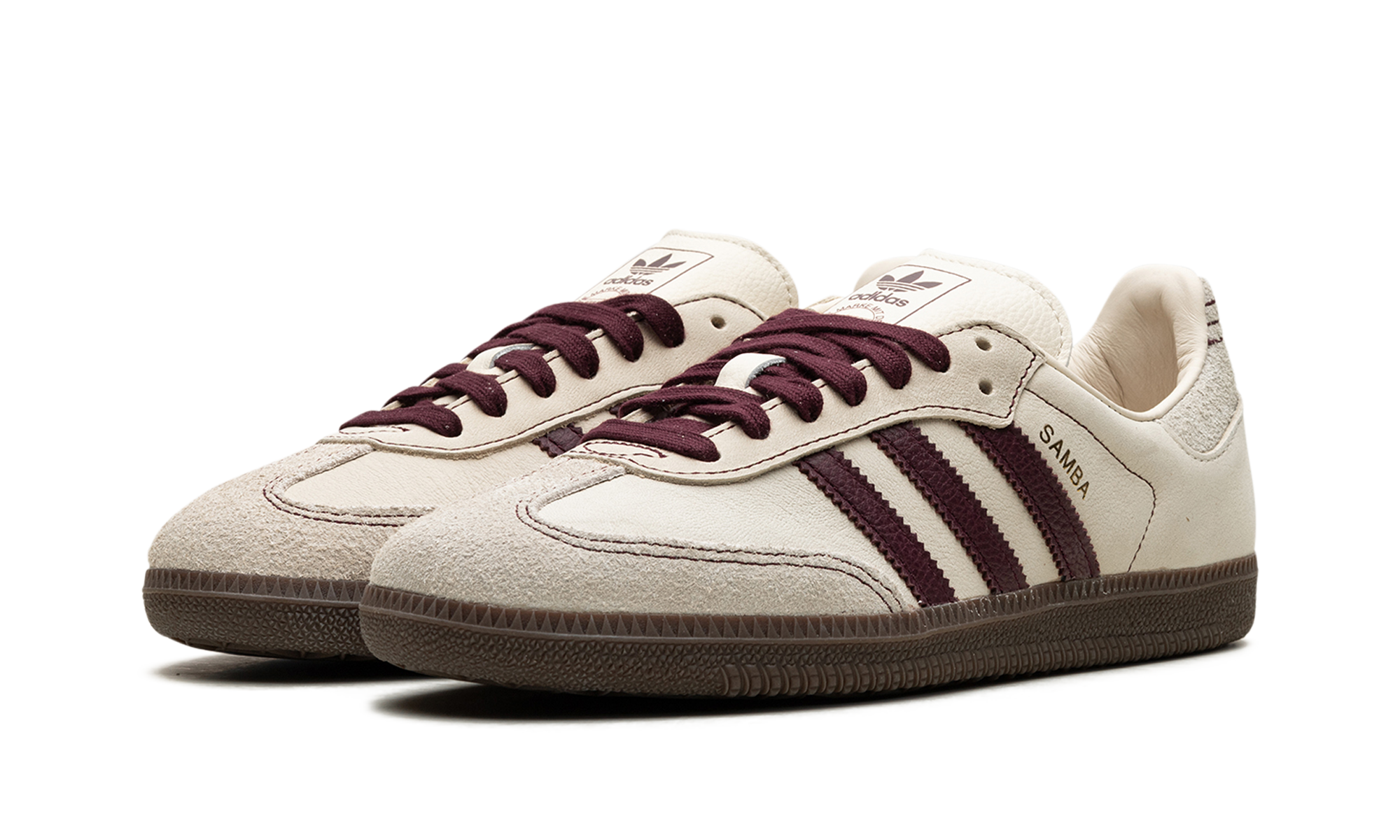 Adidas Samba OG Wonder White Maroon - resellguru.app