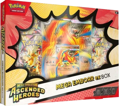Pokémon Ascended Heroes - EX Box Mega Meganium, Feraligtr or Emboar