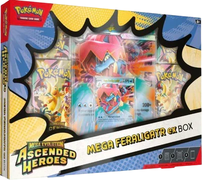 Pokémon Ascended Heroes - EX Box Mega Meganium, Feraligtr or Emboar