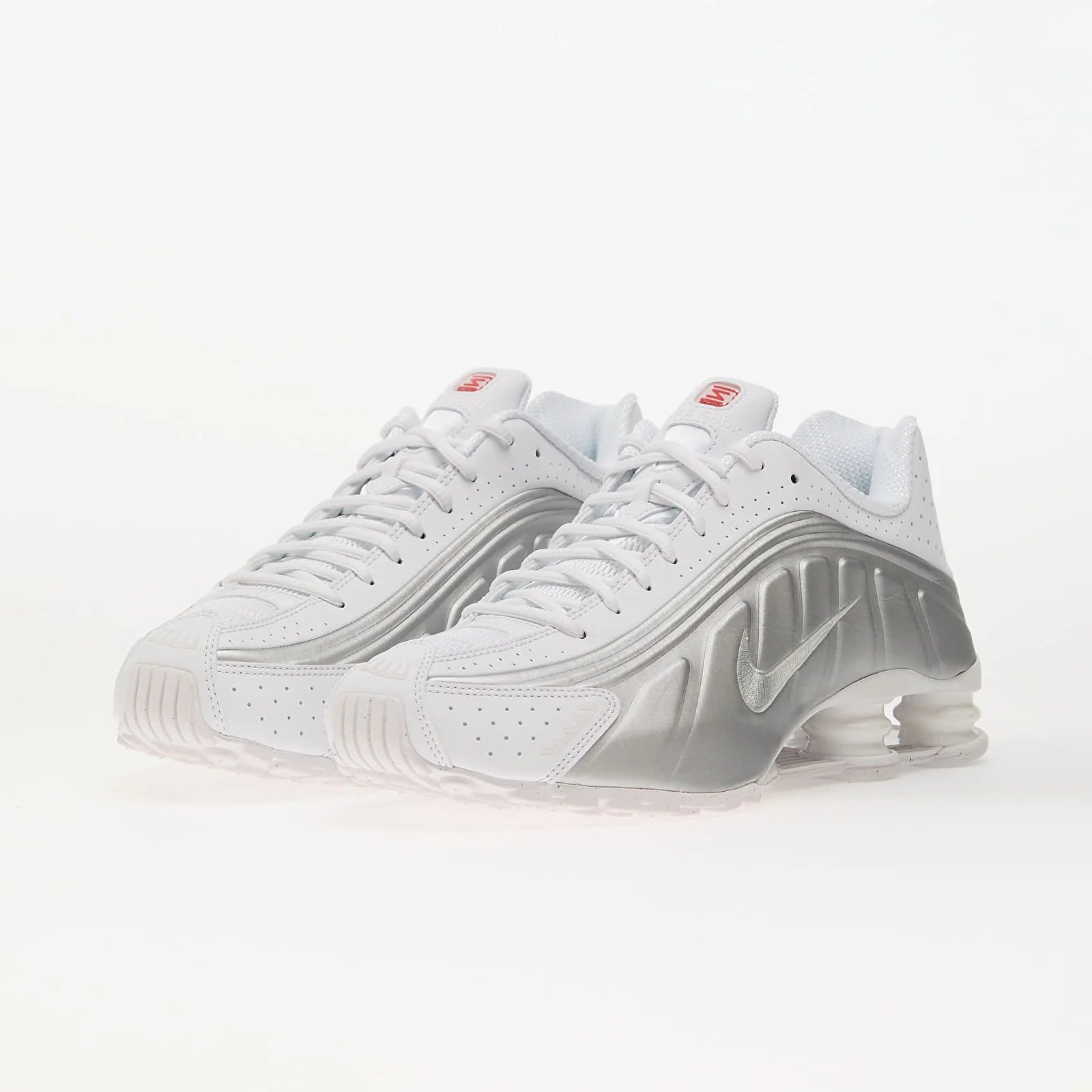 Nike Shox R4 White Bright Crimson Metallic Silver