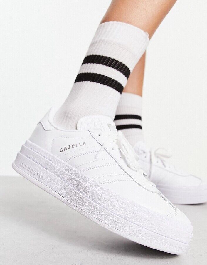 adidas Gazelle Bold Triple White (Women's)