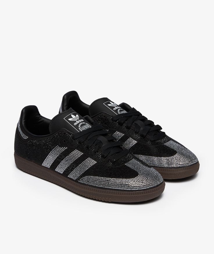 adidas Samba OG Rhinestone Black Silver (Women's)