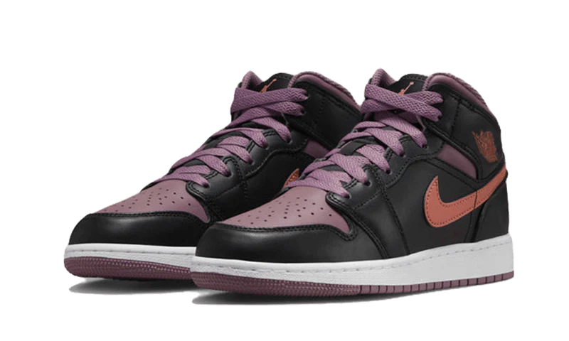 Jordan 1 Mid SE Black Sky J Mauve White Sky J Orange (GS)