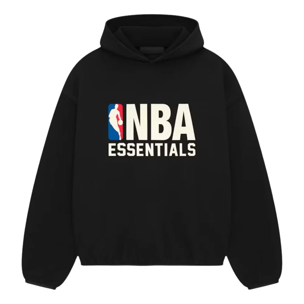 Fear of God Essentials NBA Black White Hoodie