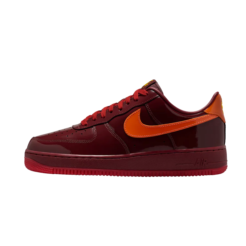Nike Air Force 1 Low Patent Leather Dark Team Red Safety Orange