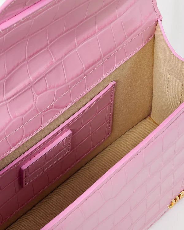 Jacquemus Le Grand Bambino Croco Pink
