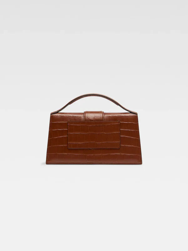 Jacquemus Le Grand Bambino Croco brown