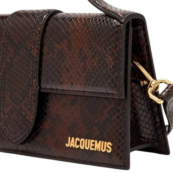 Jacquemus Le Grand Bambino Python dunkel