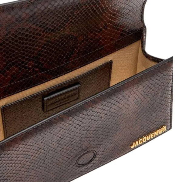 Jacquemus Le Grand Bambino Python dunkel