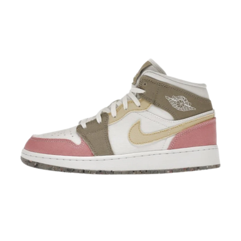 Jordan 1 Mid SE Pastel Vivid Green Grind (GS)