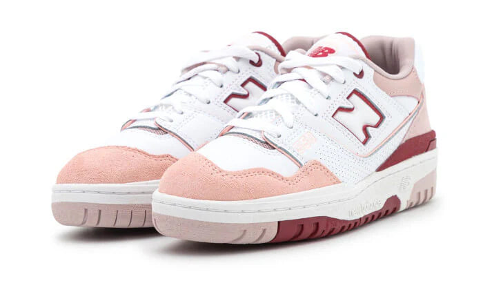 New Balance 550 White Scarlet (Women's)