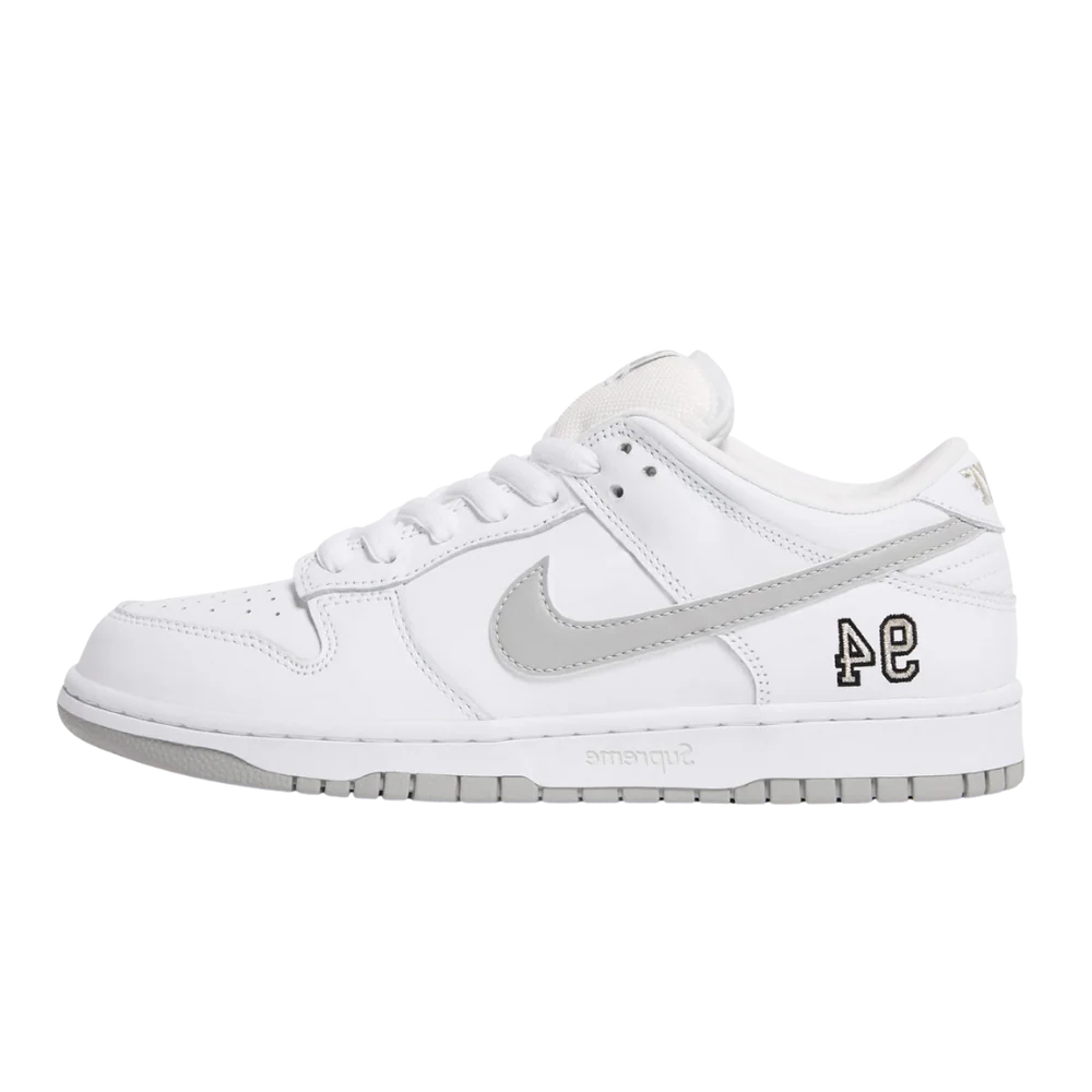 Nike SB Dunk Low Supreme 94 White Metallic Silver