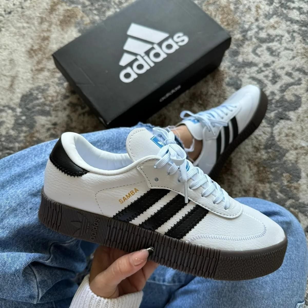 adidas Sambarose White Black Gum (Women's)