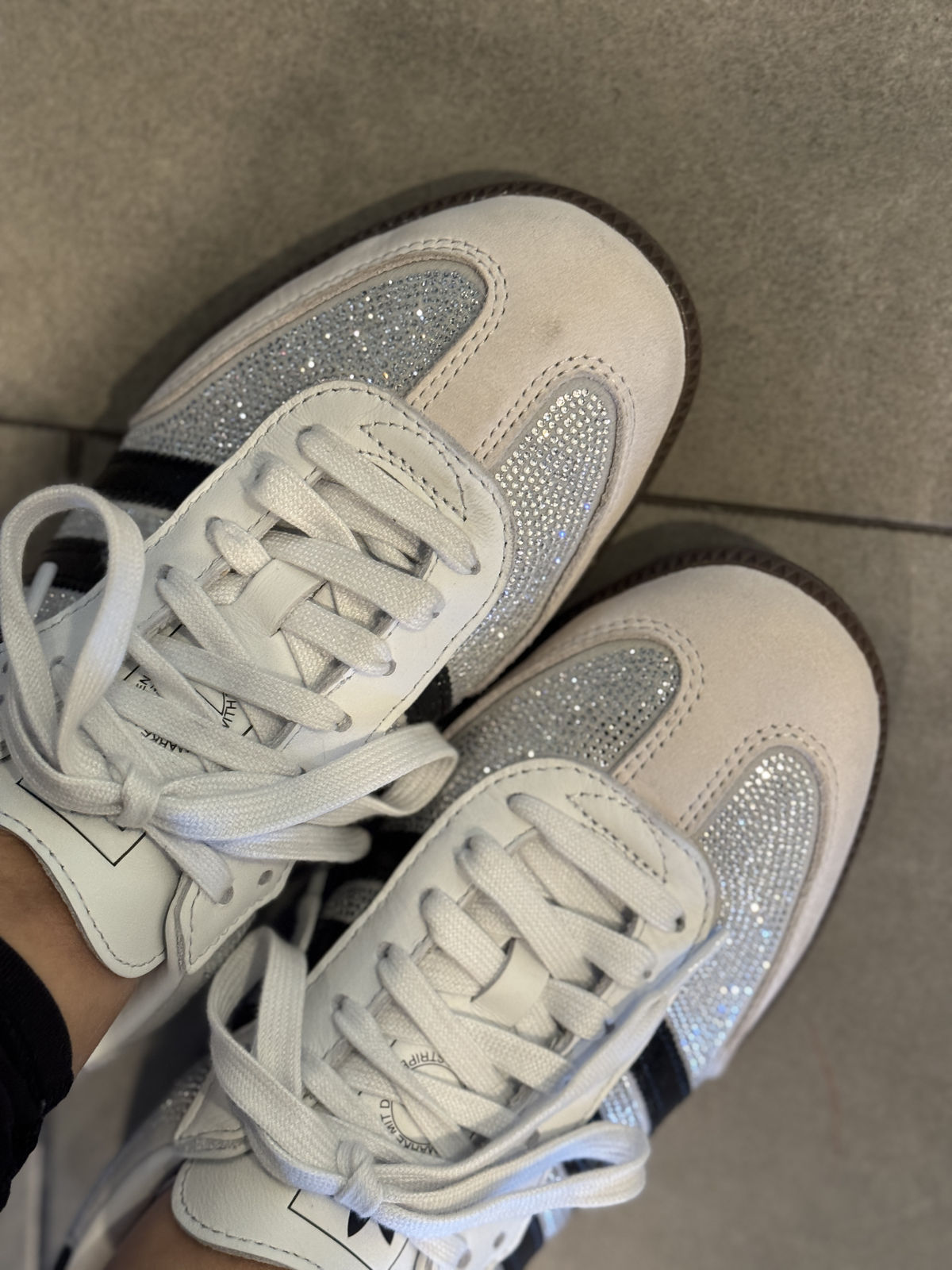 adidas Samba OG Rhinestone Crystal White Silver (Women's)