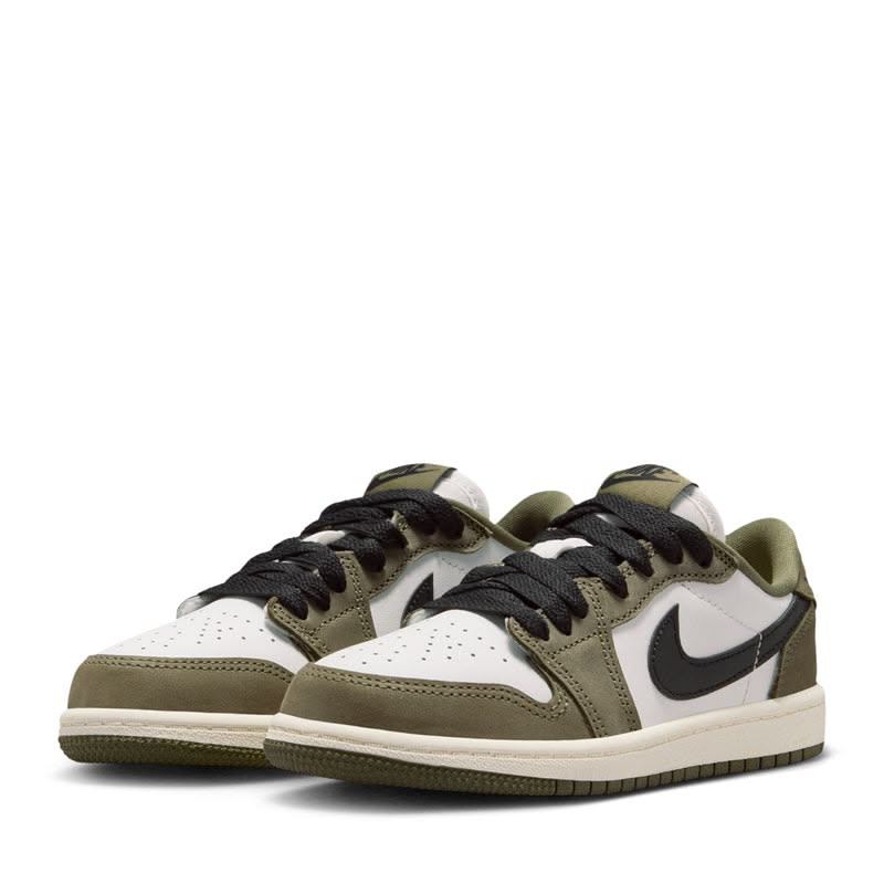 Jordan 1 Retro Low Medium Olive Summit White Sail Black