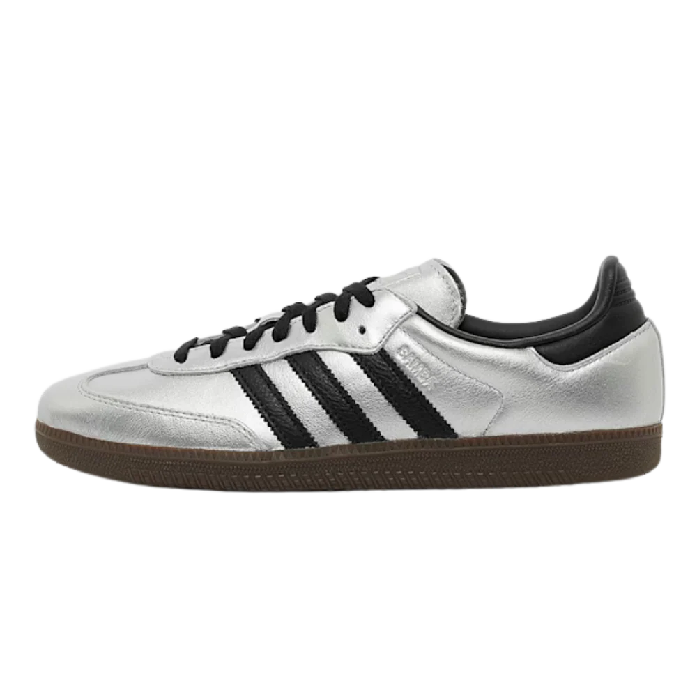 adidas Samba OG Silver Metallic Black Gum (Women's)