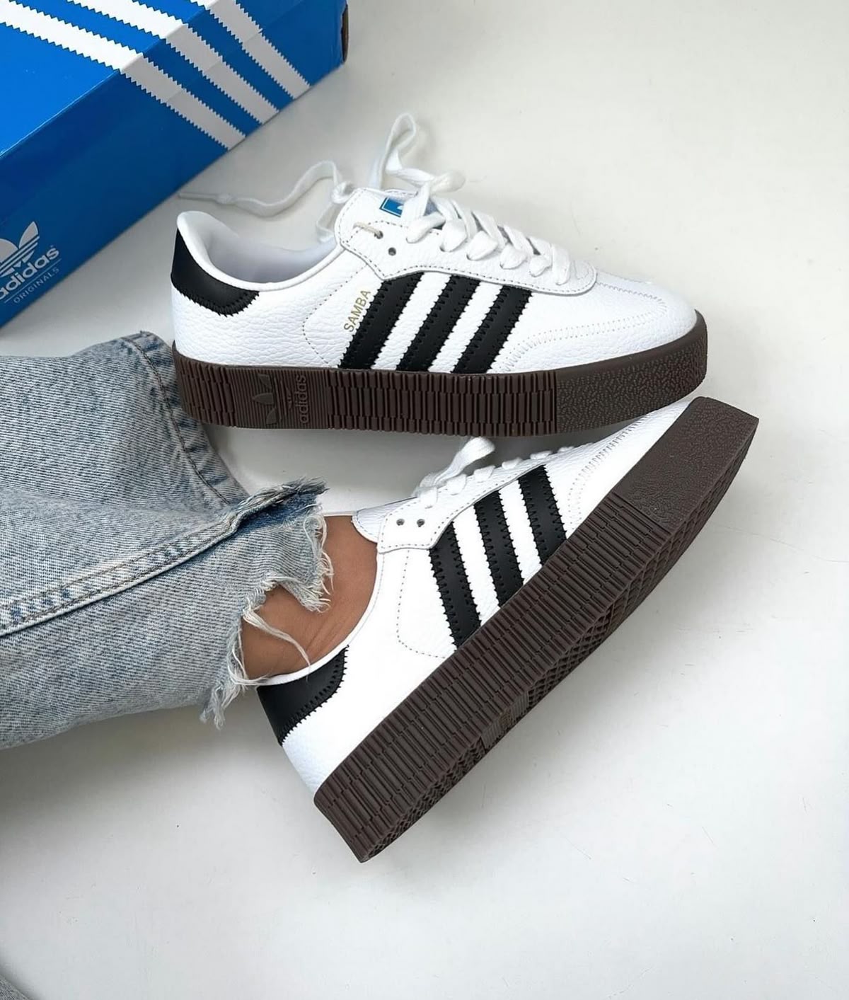 adidas Sambarose White Black Gum (Women's)