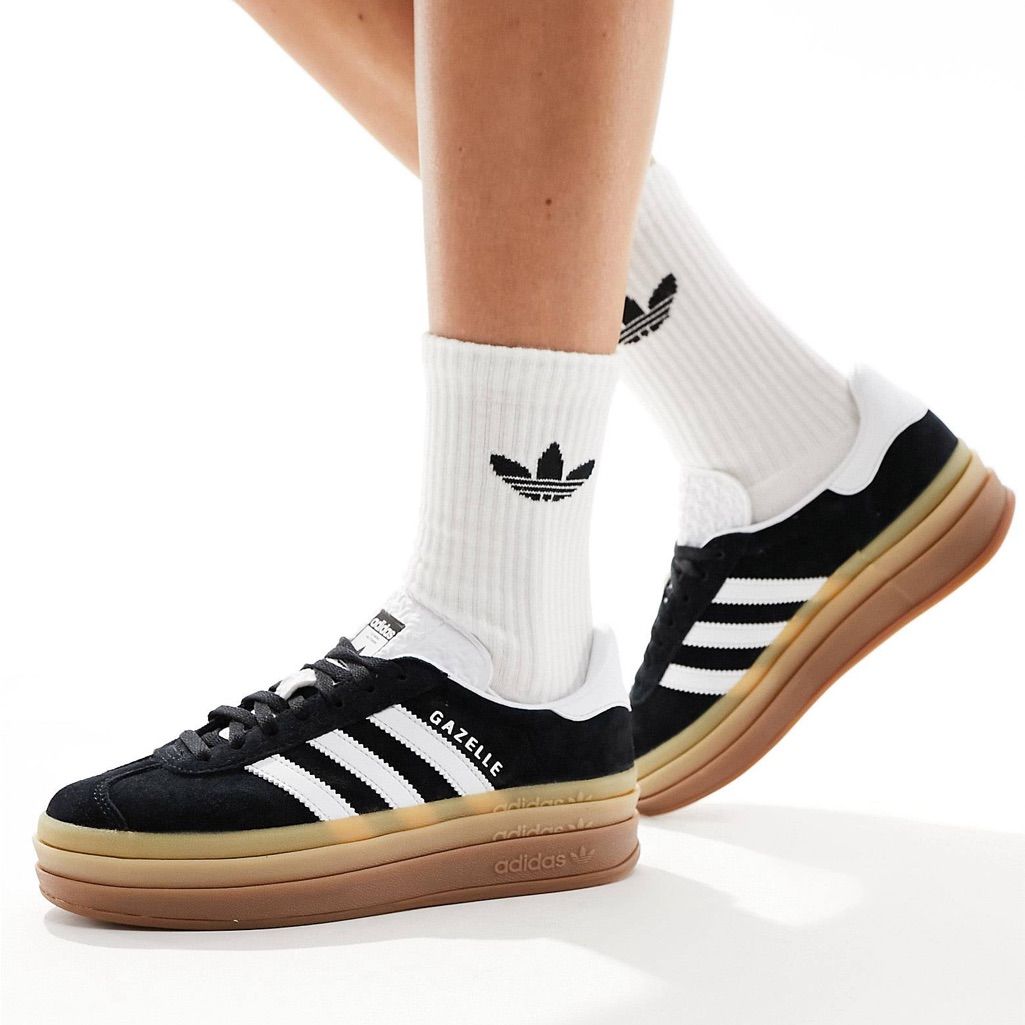 adidas Gazelle Bold Black White Gum (Women's)