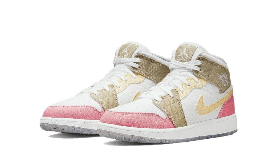 Jordan 1 Mid SE Pastel Vivid Green Grind (GS)