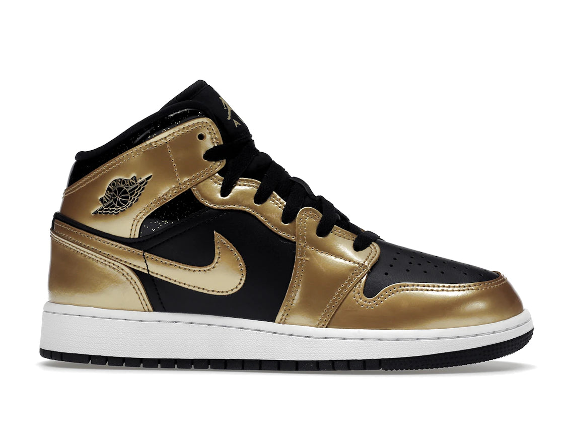 Air Jordan 1 Mid SE Metallic Gold Black