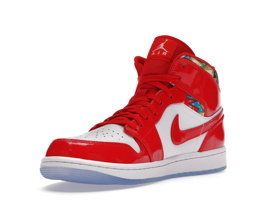 Air Jordan 1 Mid Barcelona Sweater Red Patent