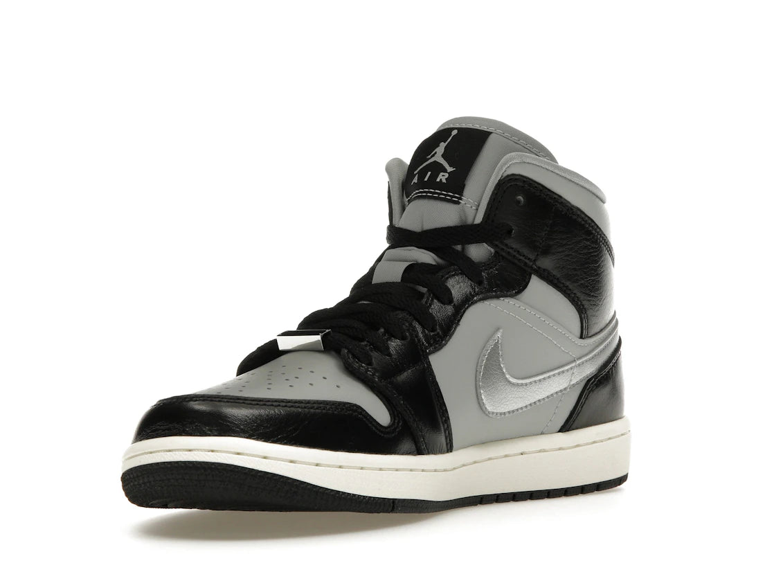 Air Jordan 1 Mid SE Black Metallic Silver