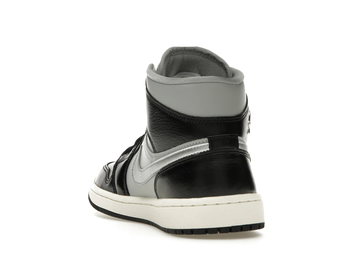 Air Jordan 1 Mid SE Black Metallic Silver