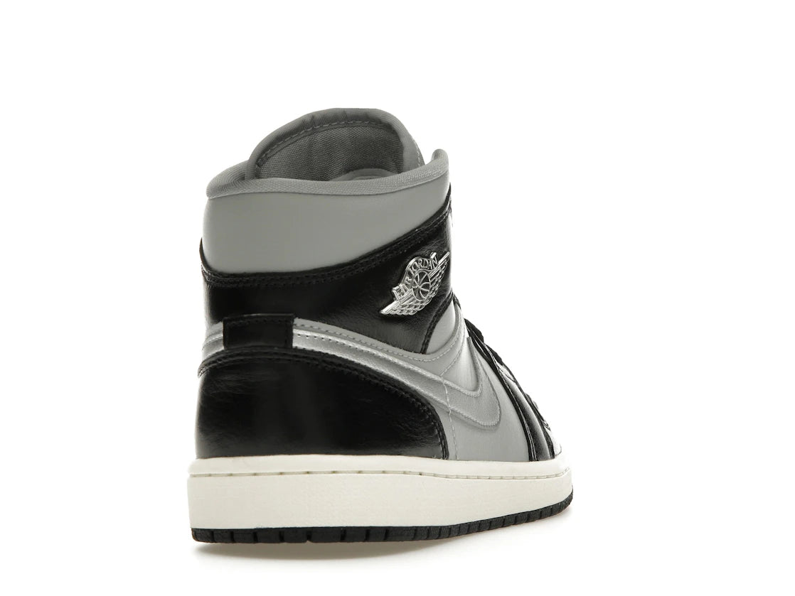 Air Jordan 1 Mid SE Black Metallic Silver