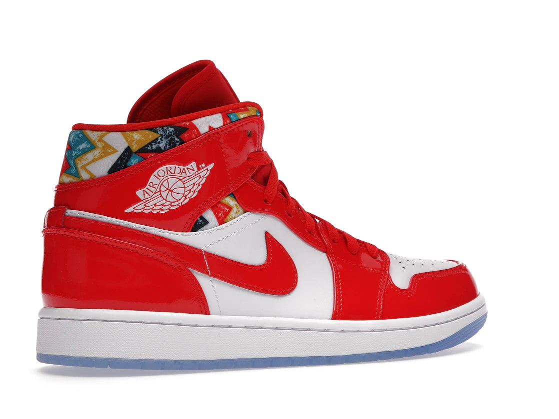 Air Jordan 1 Mid Barcelona Sweater Red Patent