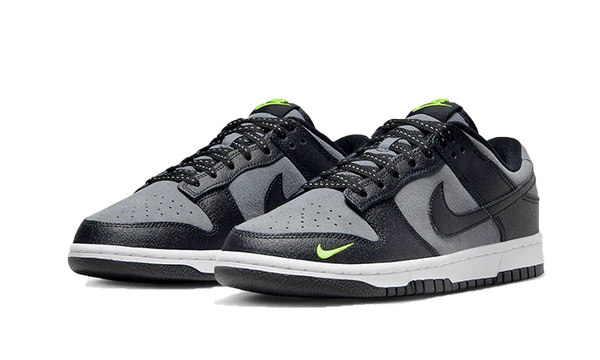 Nike Dunk Low Black Cool Grey Volt Mini Swoosh