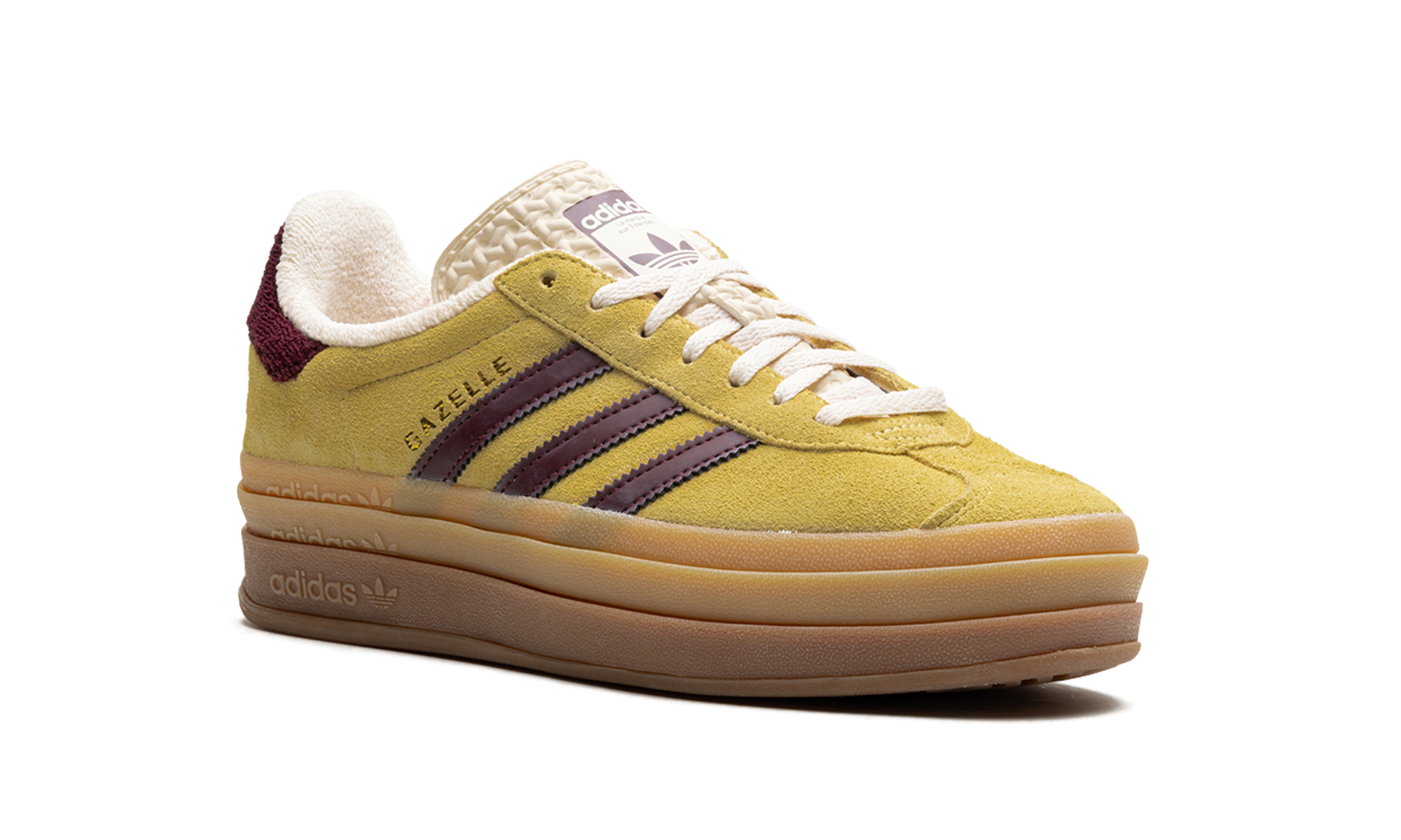 Adidas Gazelle Bold Almost Yellow Maroon - resellguru.app