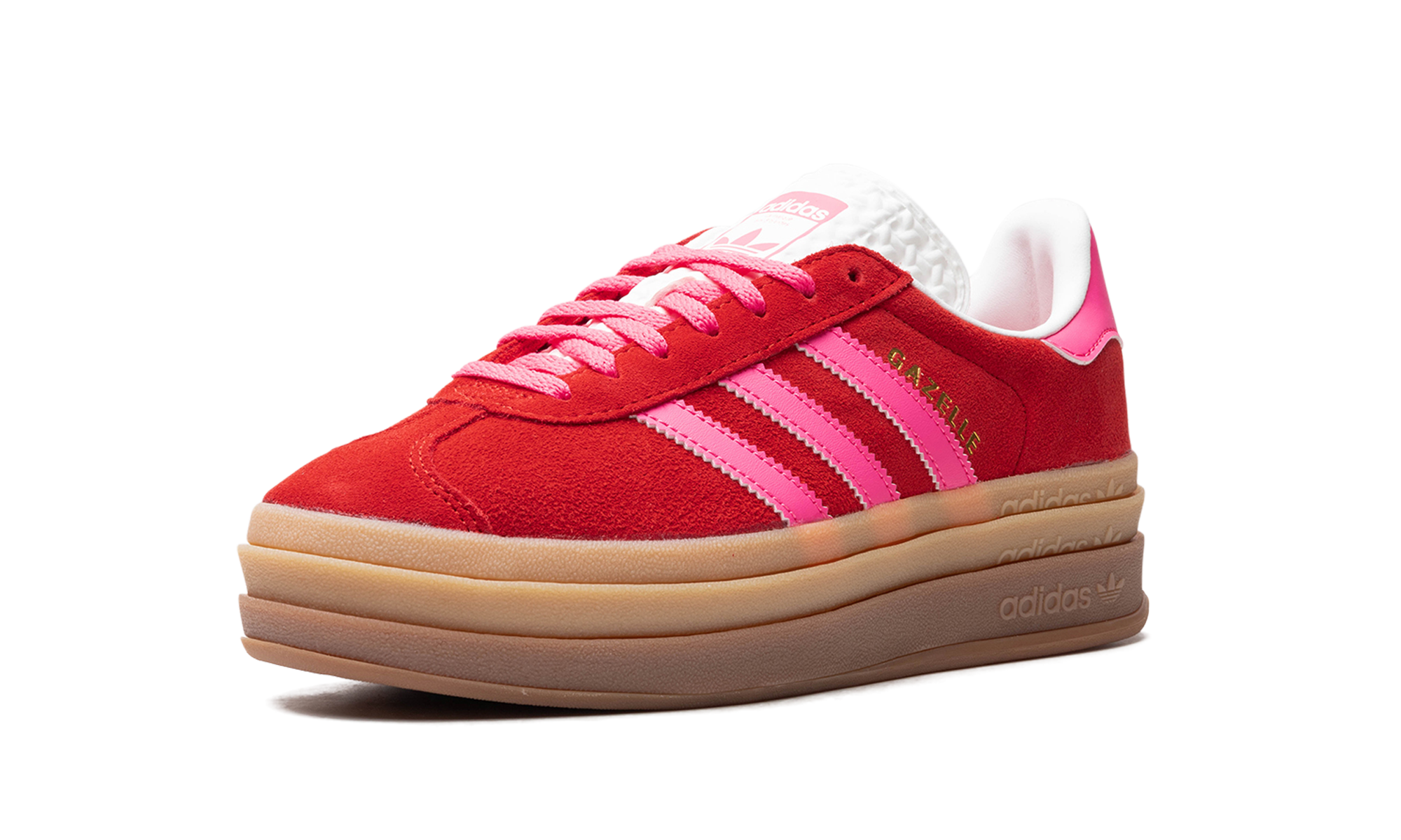 Adidas Gazelle Bold Collegiate Red Lucid Pink - resellguru.app