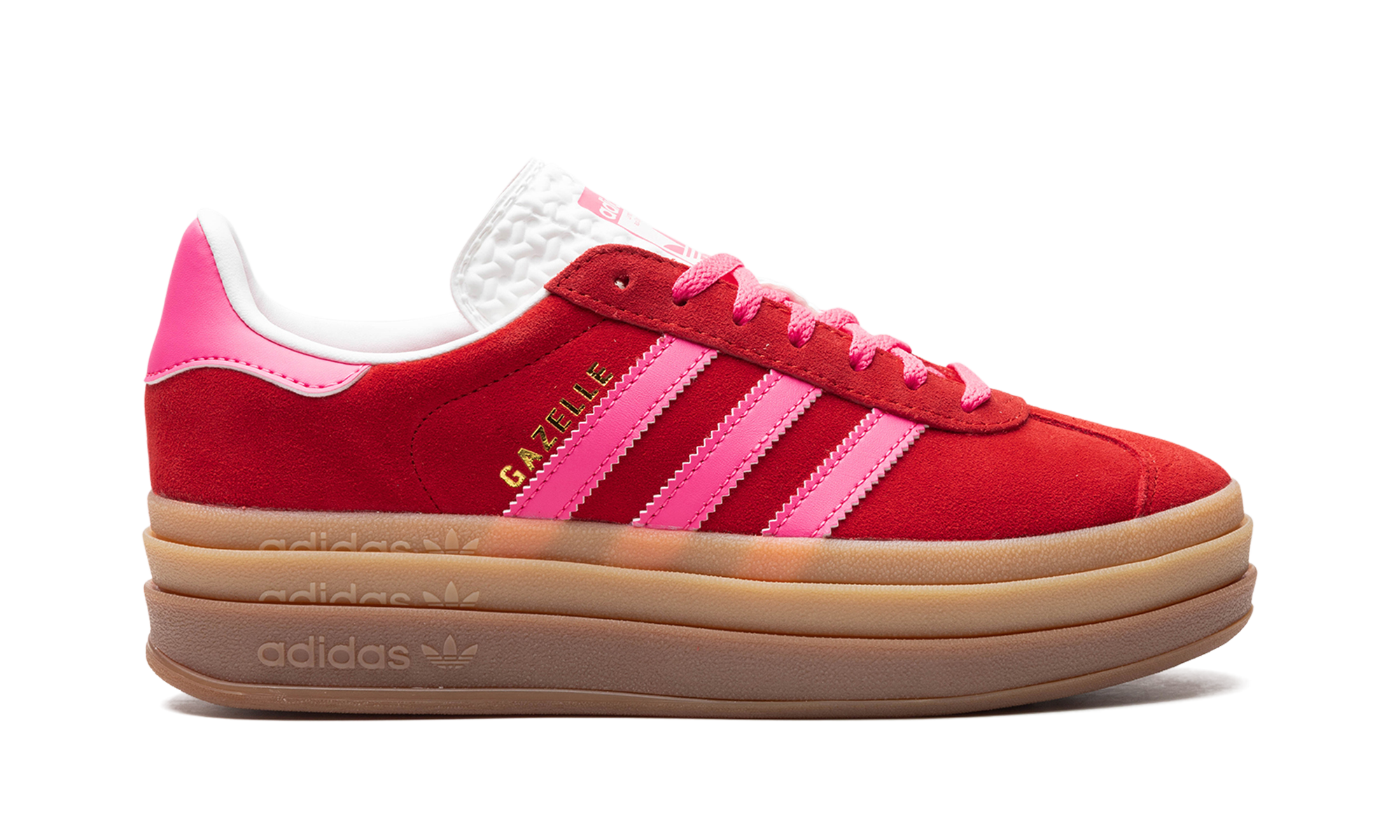 Adidas Gazelle Bold Collegiate Red Lucid Pink - resellguru.app