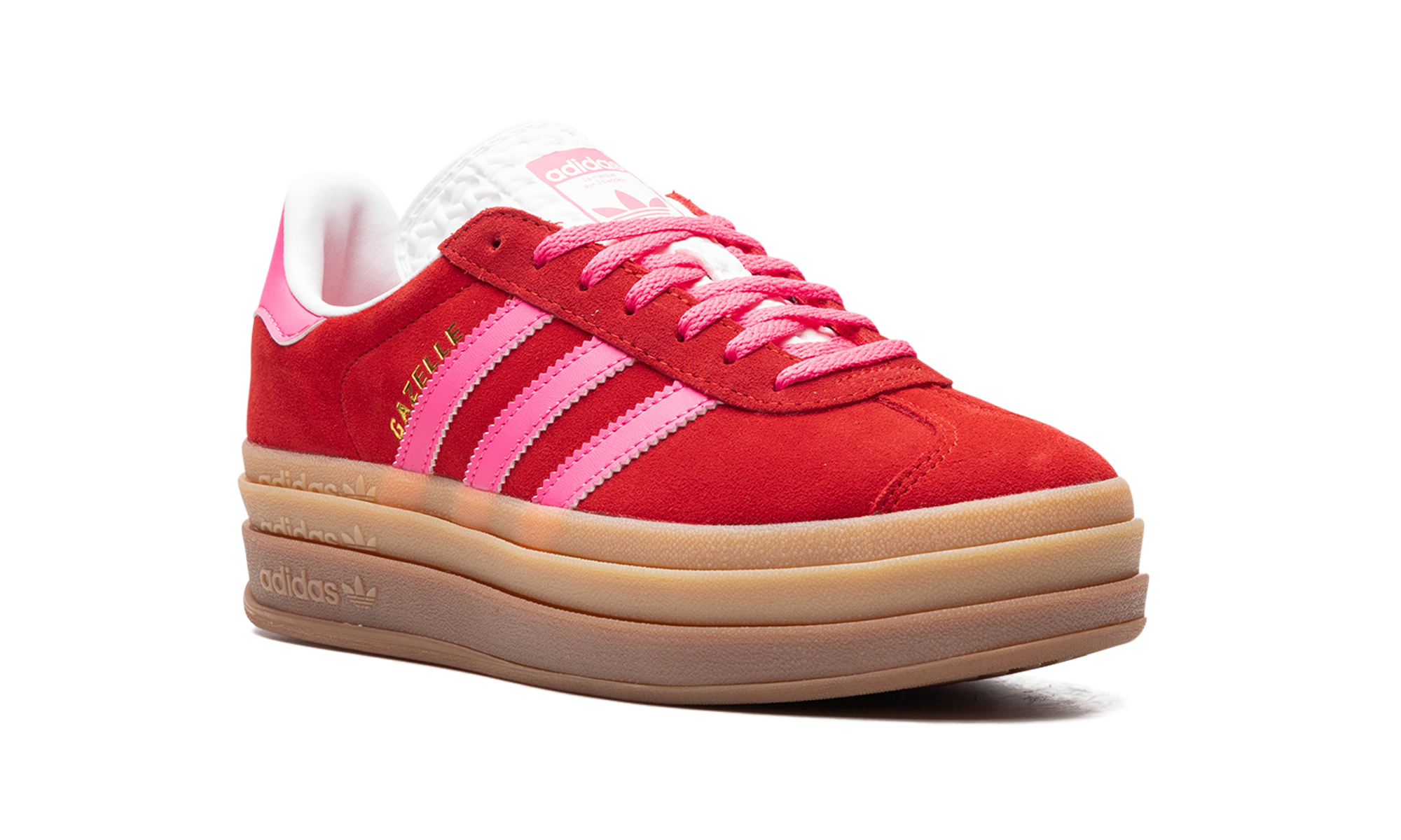 Adidas Gazelle Bold Collegiate Red Lucid Pink - resellguru.app