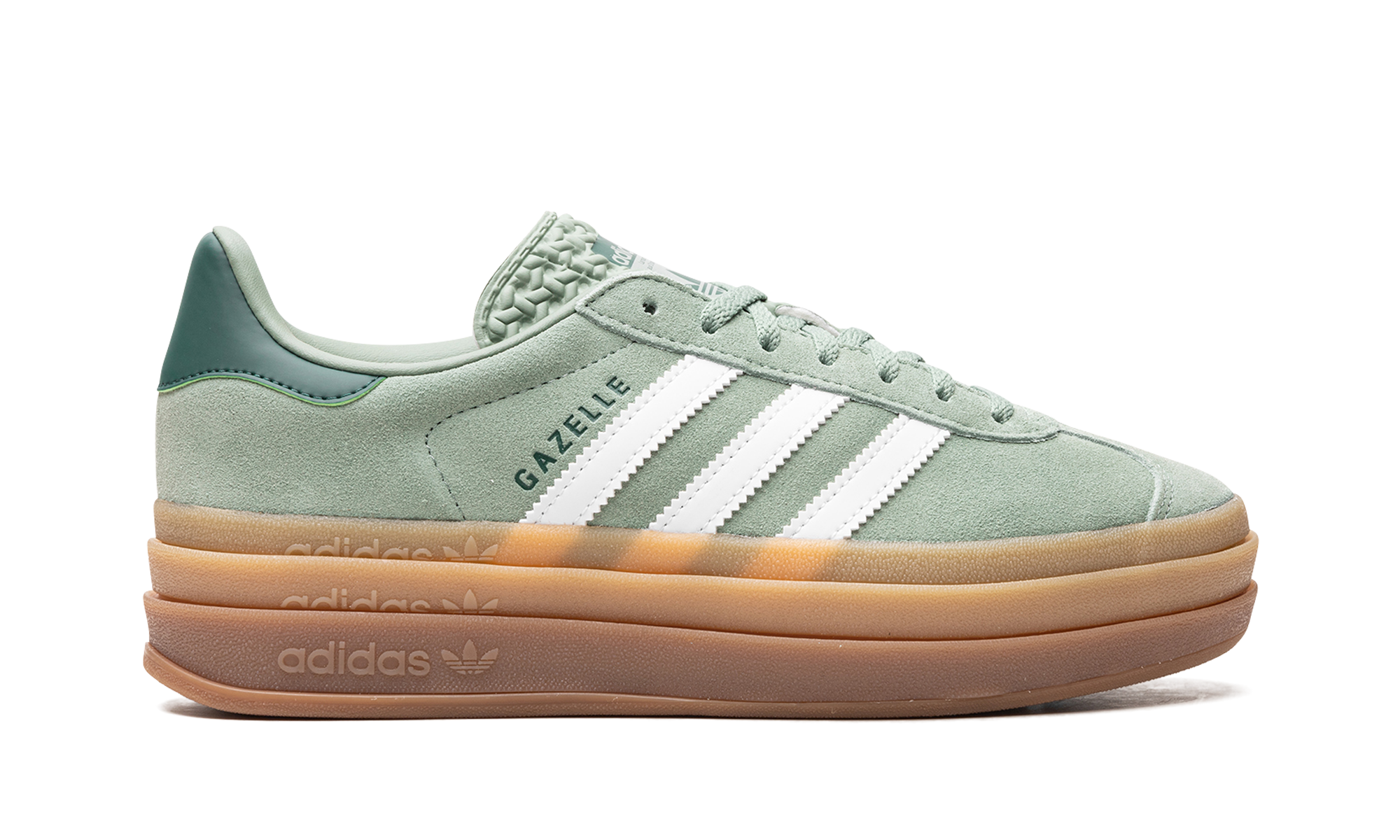 Adidas Gazelle Bold Silver Green Gum - resellguru.app